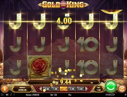 Призовая комбинация символов в игровом автомате Gold King